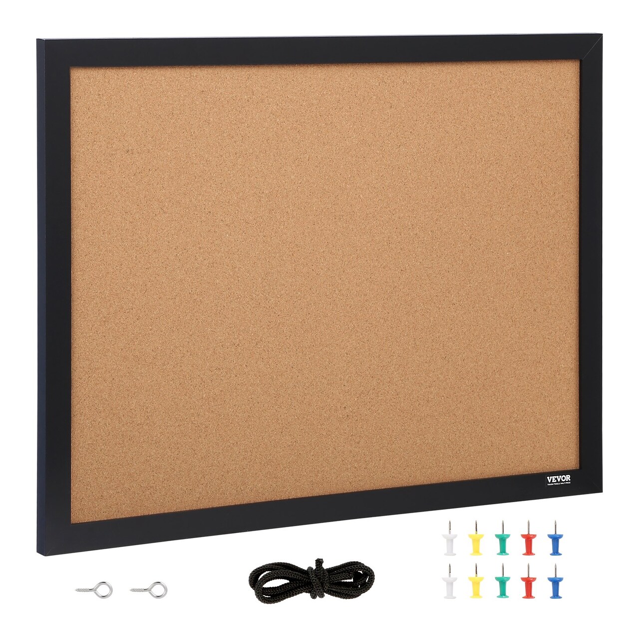 Brown Cork & Corrugated Paper Double-Sided Bulletin Board with MDF Frame